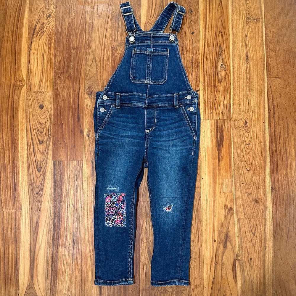 Baby Gap Floral Patch Pants Overalls Size 3 Years